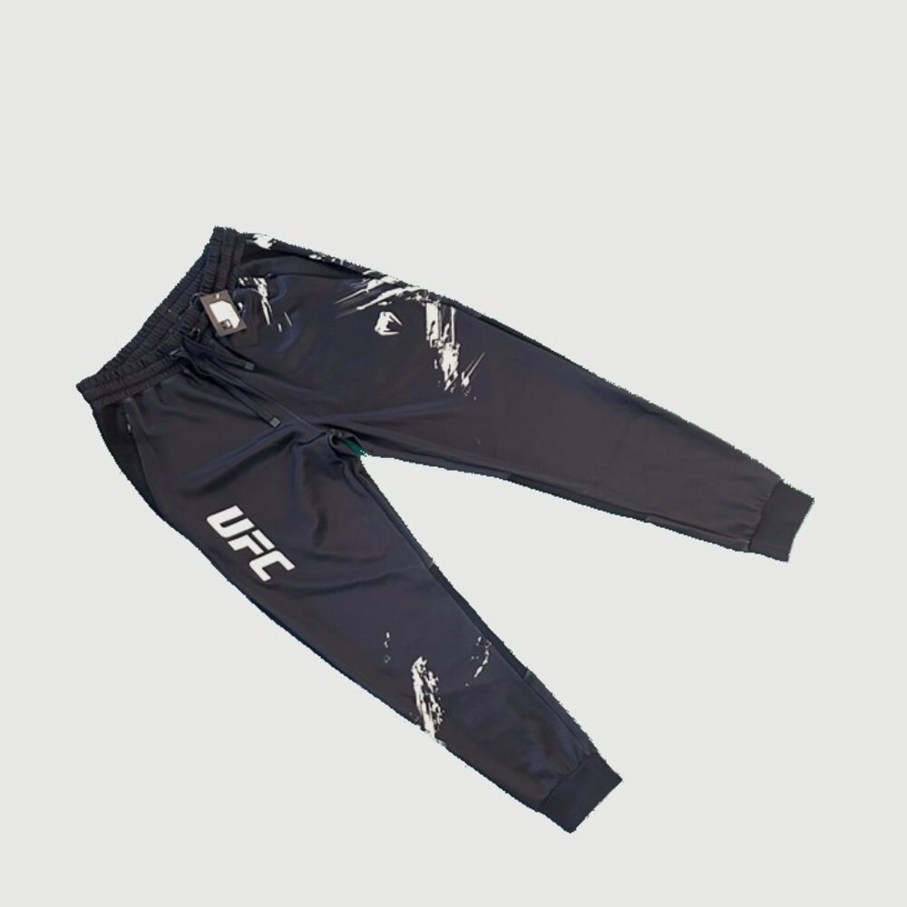 UFC Venum Joggers – Men's Size L – Black/White Graphic